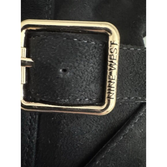 Nine West Andone Over The Knee Boots Womens Sz 8 M Black Faux suede Wide Calf - Picture 13 of 16